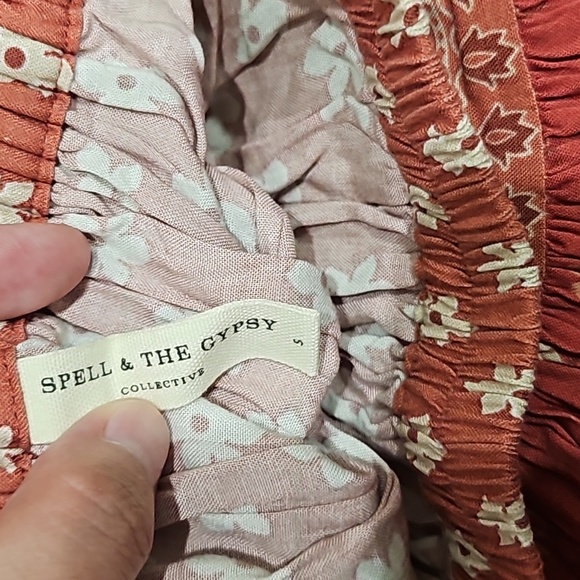 RARE Spell and the gypsy x tuula gypsiana red pattern maxi skirt NWOT SMALL - Picture 4 of 5